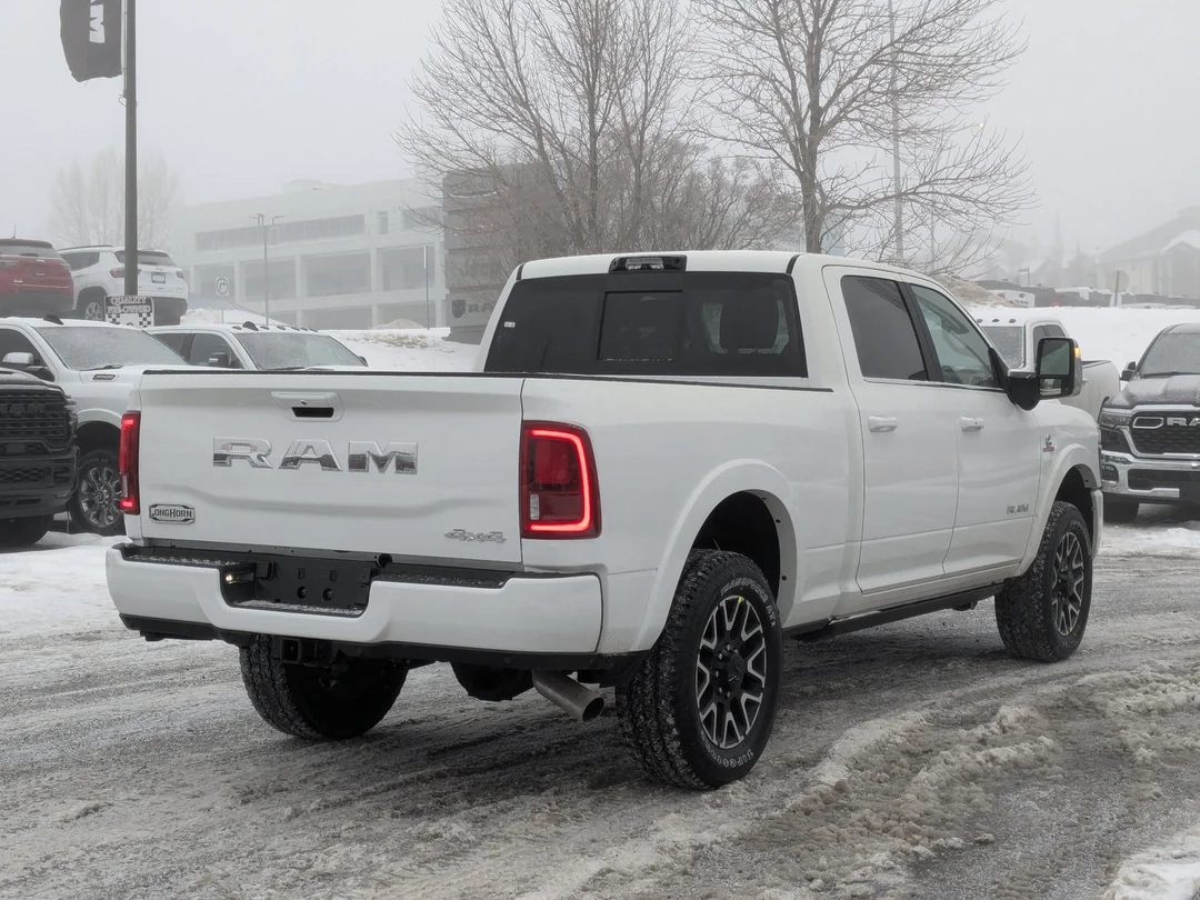 New 2026 White RAM Limited Longhorn - - 4x4 - Bison Brown Premium Leather - Longhorn Level 1 Equip & More! image 8
