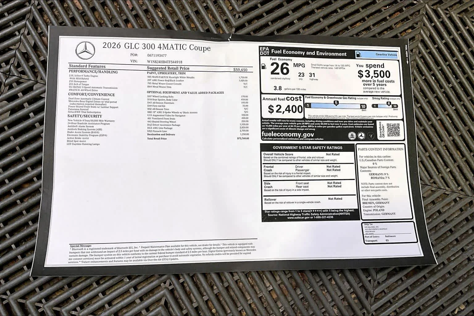 New 2026 MANUFAKTUR Moonlight White Metallic Mercedes-Benz GLC 300 image 18