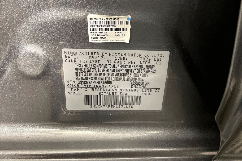 2017 Nissan Versa Sedan SV - Photo 16
