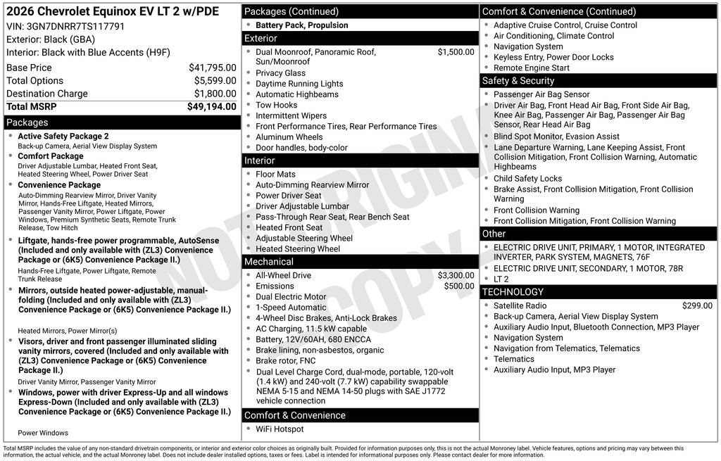 New 2026 Black Chevrolet LT image 34