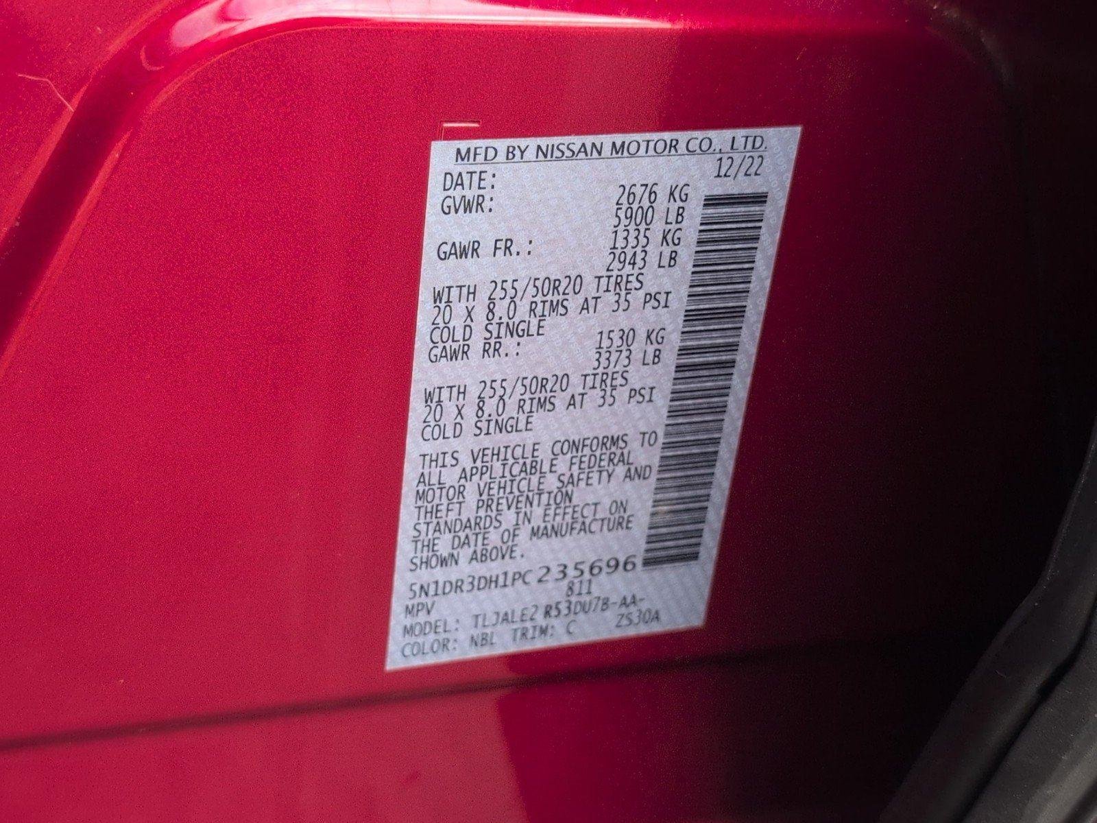 Used 2023 Scarlet Ember Tintcoat Nissan Platinum image 14