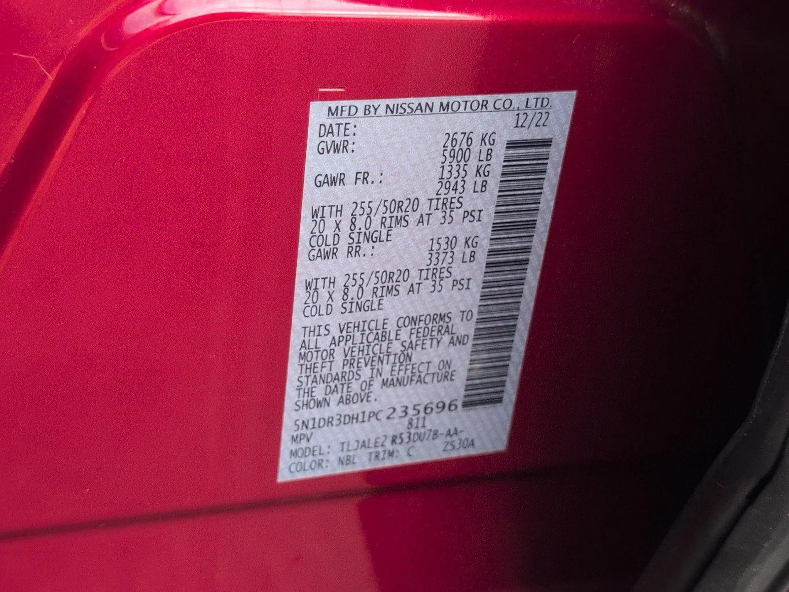 Used 2023 Scarlet Ember Tintcoat Nissan Platinum image 14