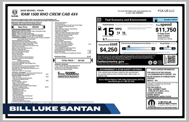 2025 Ram 1500 RHO