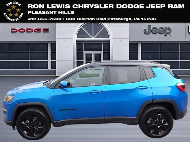 Certified Used 2021 Blue Jeep Latitude image 1