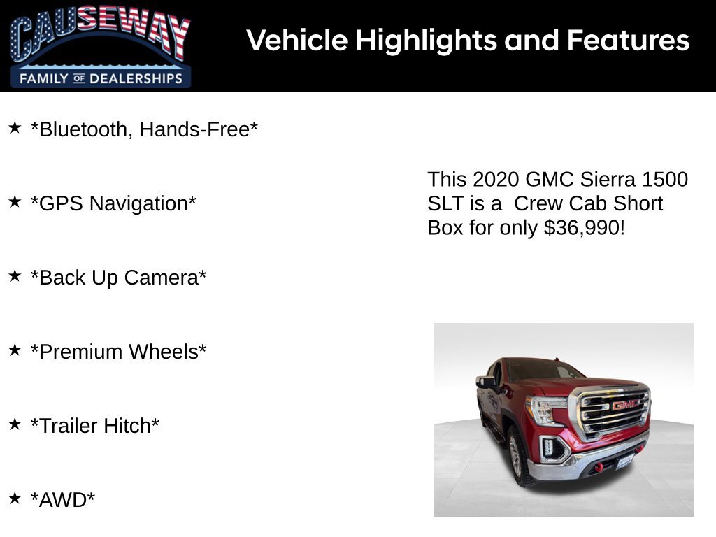 Used 2020 Red Quartz Tintcoat GMC SLT image 2