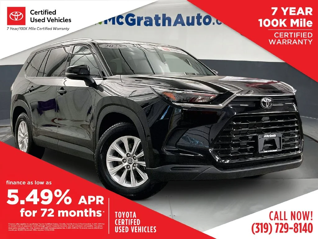 Certified Used 2025 Black Toyota XLE image 1
