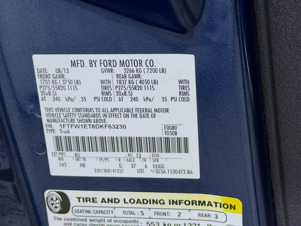 Used 2013 Blue Ford Lariat image 29