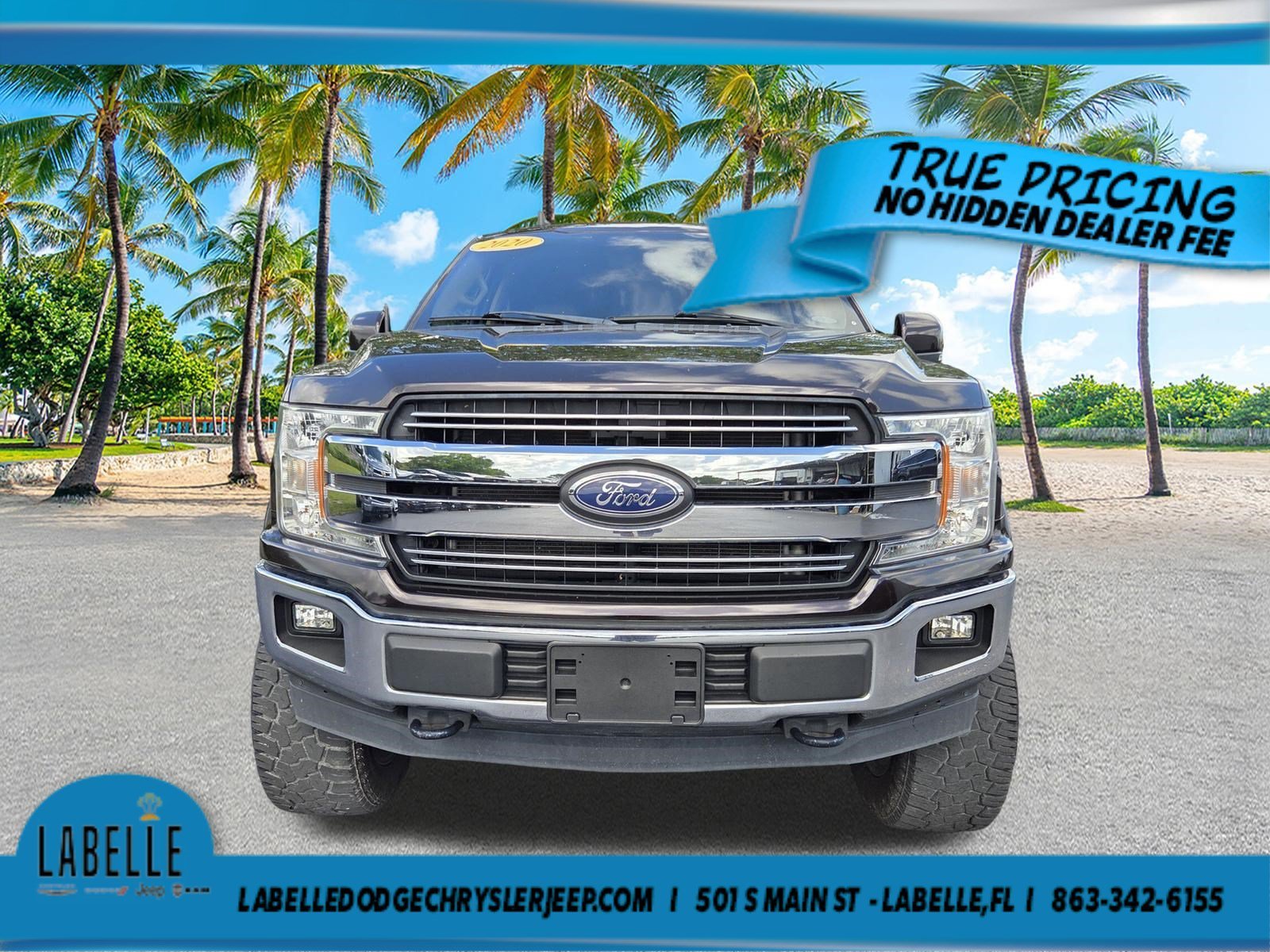 Certified Used 2020 Agate Black Metallic Ford V8 FFV Crew Cab Lariat image 8