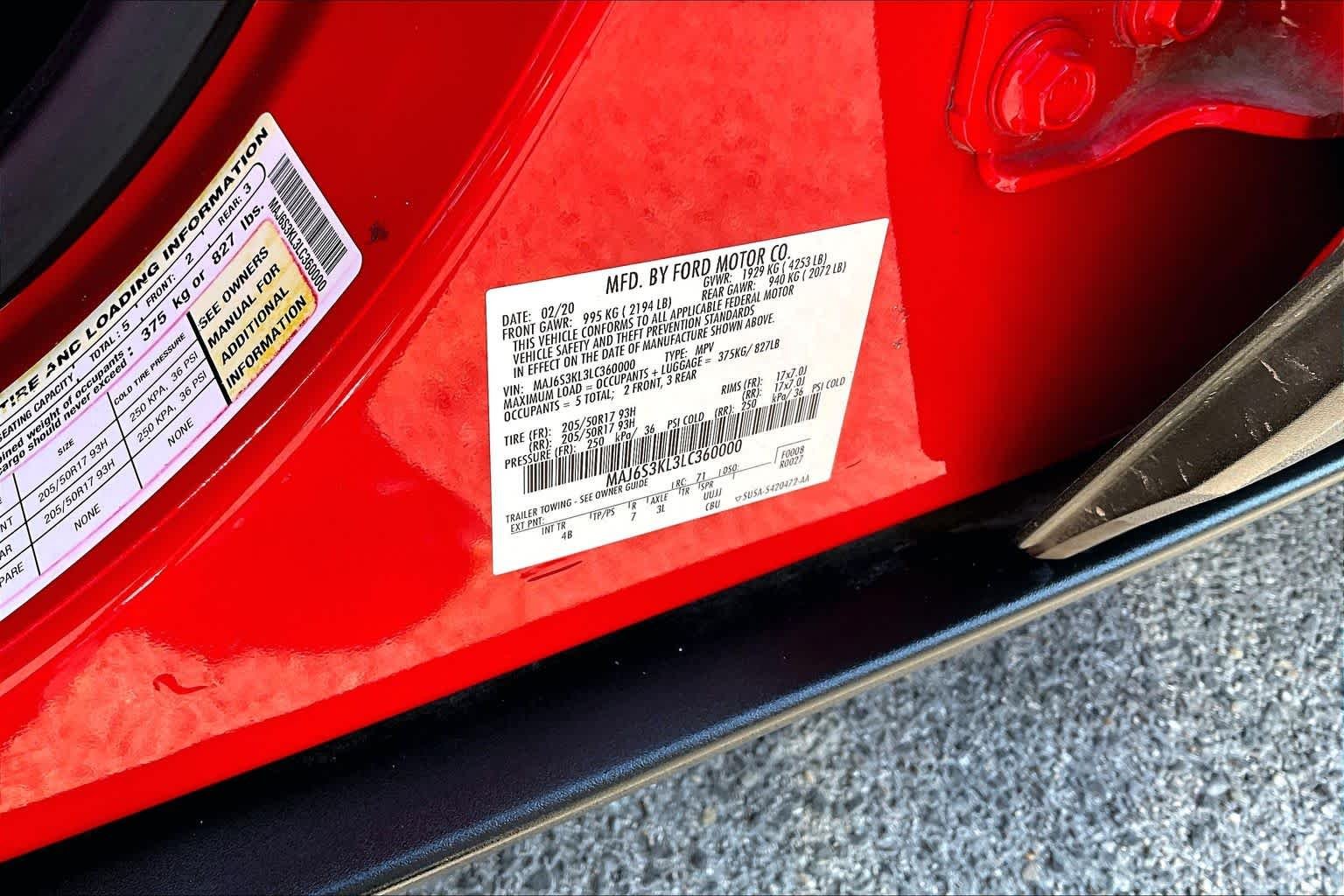 Used 2020 Race Red Ford Titanium image 34