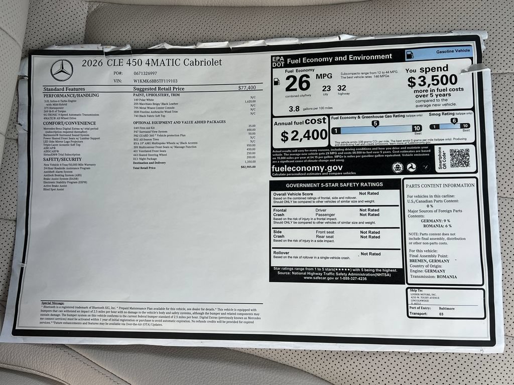 New 2026 Polar White Mercedes-Benz CLE 450 image 74