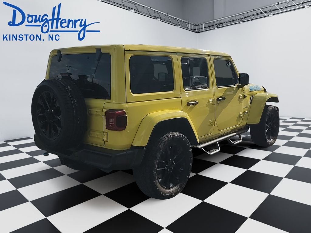 Used 2022 Yellow Jeep Unlimited Sahara 4xe image 5