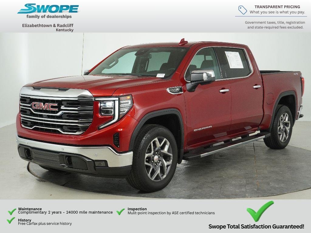 Used 2024 Volcanic Red Tintcoat GMC SLT image 7