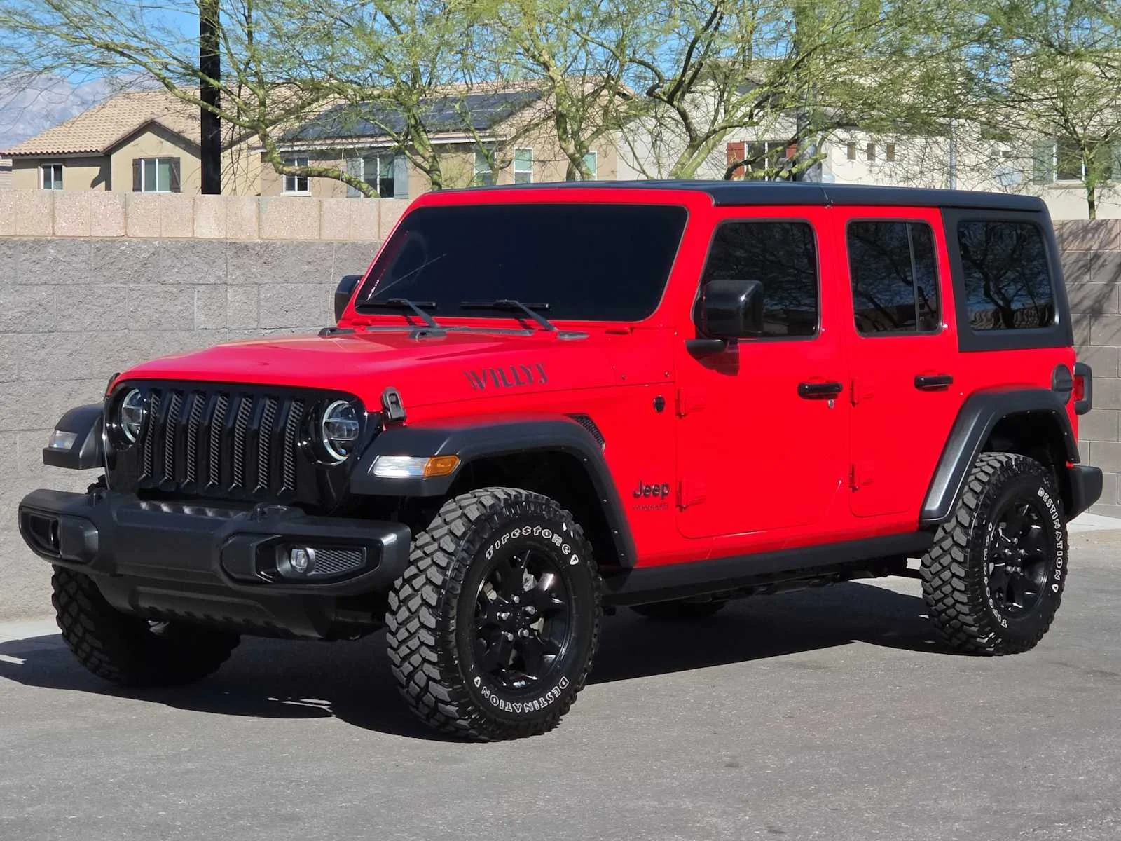 Used 2022 Firecracker Red Clearcoat Jeep Unlimited Willys image 5