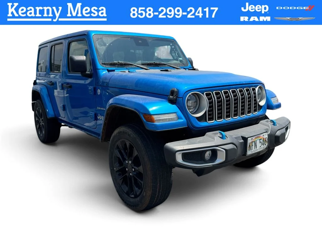 Certified Used 2024 Blue Jeep Sahara 4xe image 1