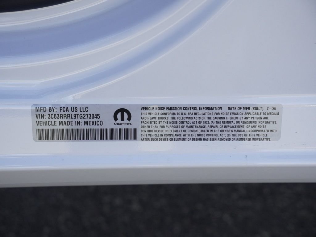 New 2026 Bright White Clear-Coat Exterior Paint RAM Limited image 29