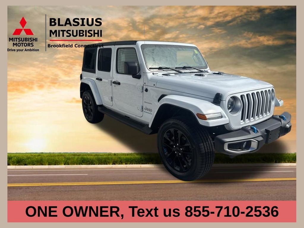 Used 2023 Jeep Wrangler 4xe Sahara 4XE with VIN 1C4JJXP61PW663749 for sale in Waterbury, CT