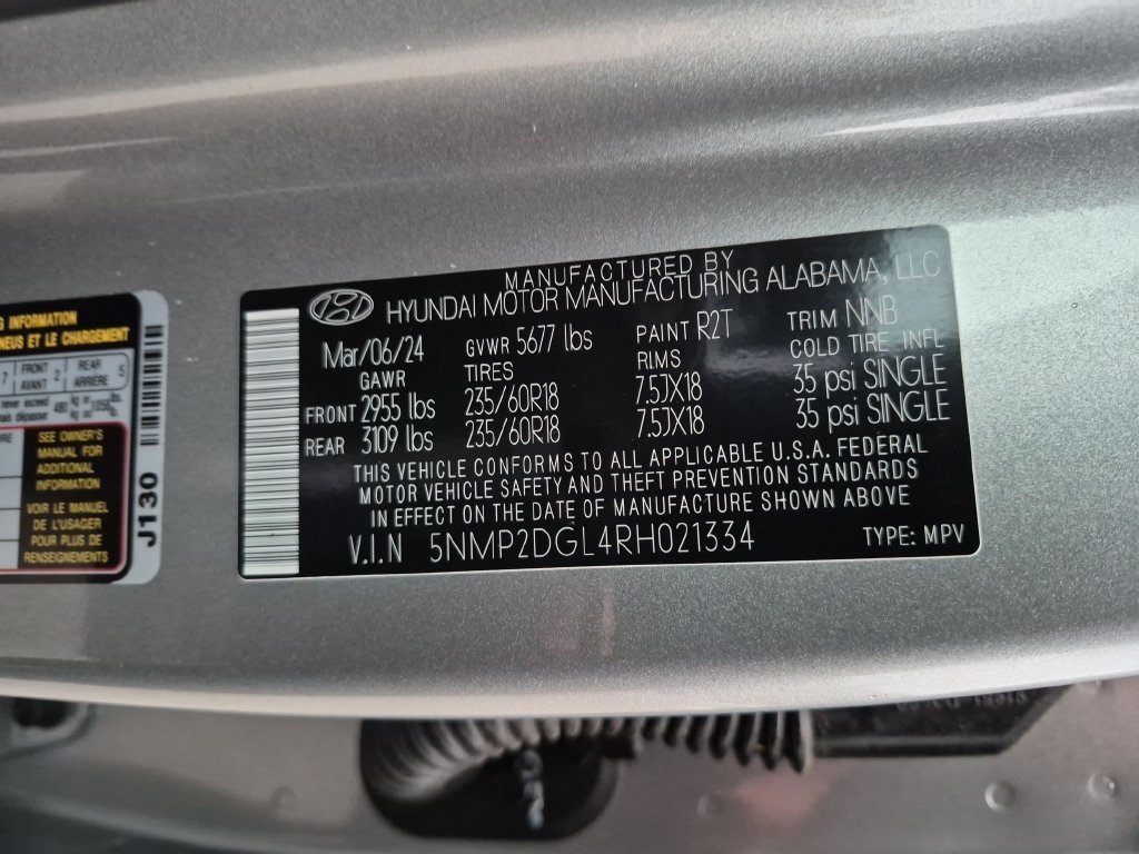 Used 2024 Silver Hyundai SEL image 34