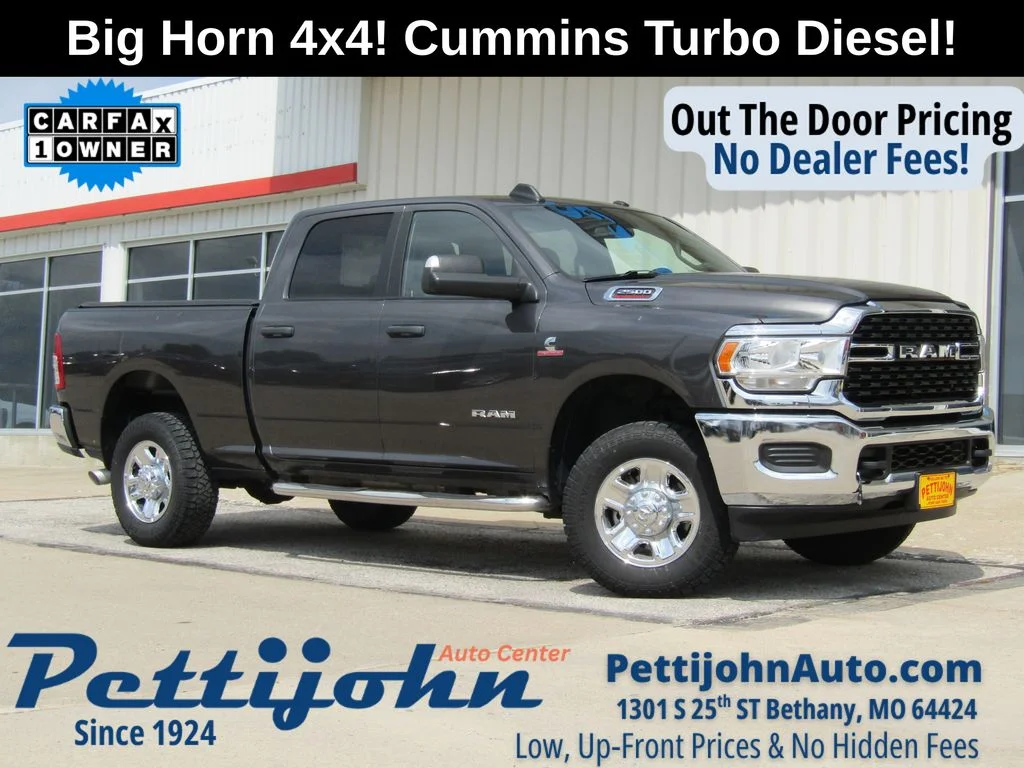 Used 2022 Granite Crystal Clearcoat Metallic Ram Big Horn image 1