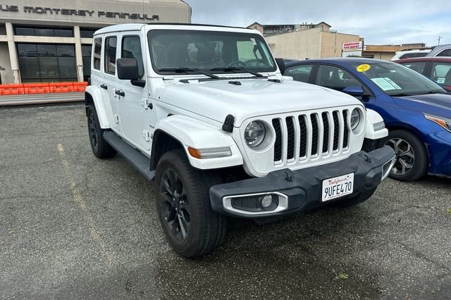 Used 2021 Jeep Wrangler Unlimited Sahara 4XE with VIN 1C4JJXP69MW686675 for sale in Seaside, CA