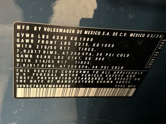New 2026 Blue Volkswagen 1.5T S image 19