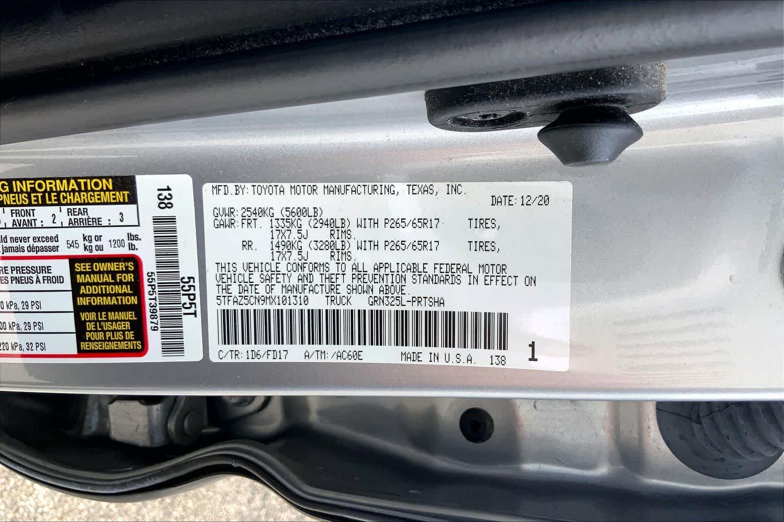Used 2021 Silver Sky Metallic Toyota TRD Sport image 36