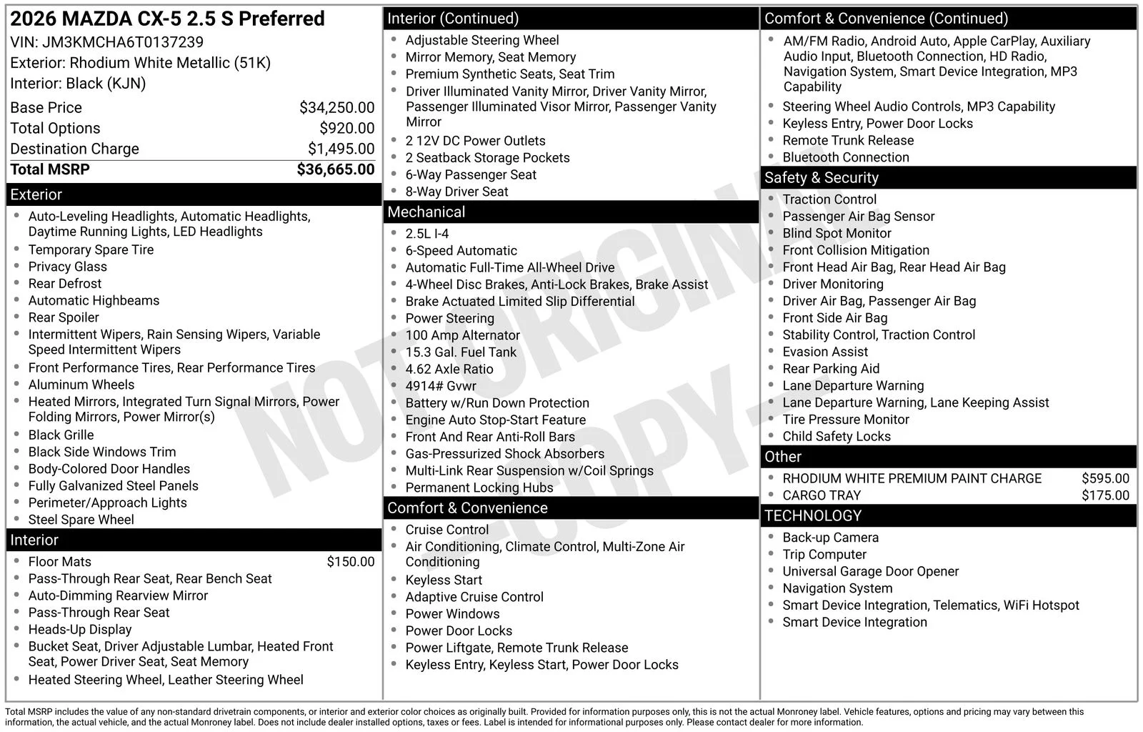 New 2026 Rhodium White Metallic Mazda 2.5 S Preferred image 4