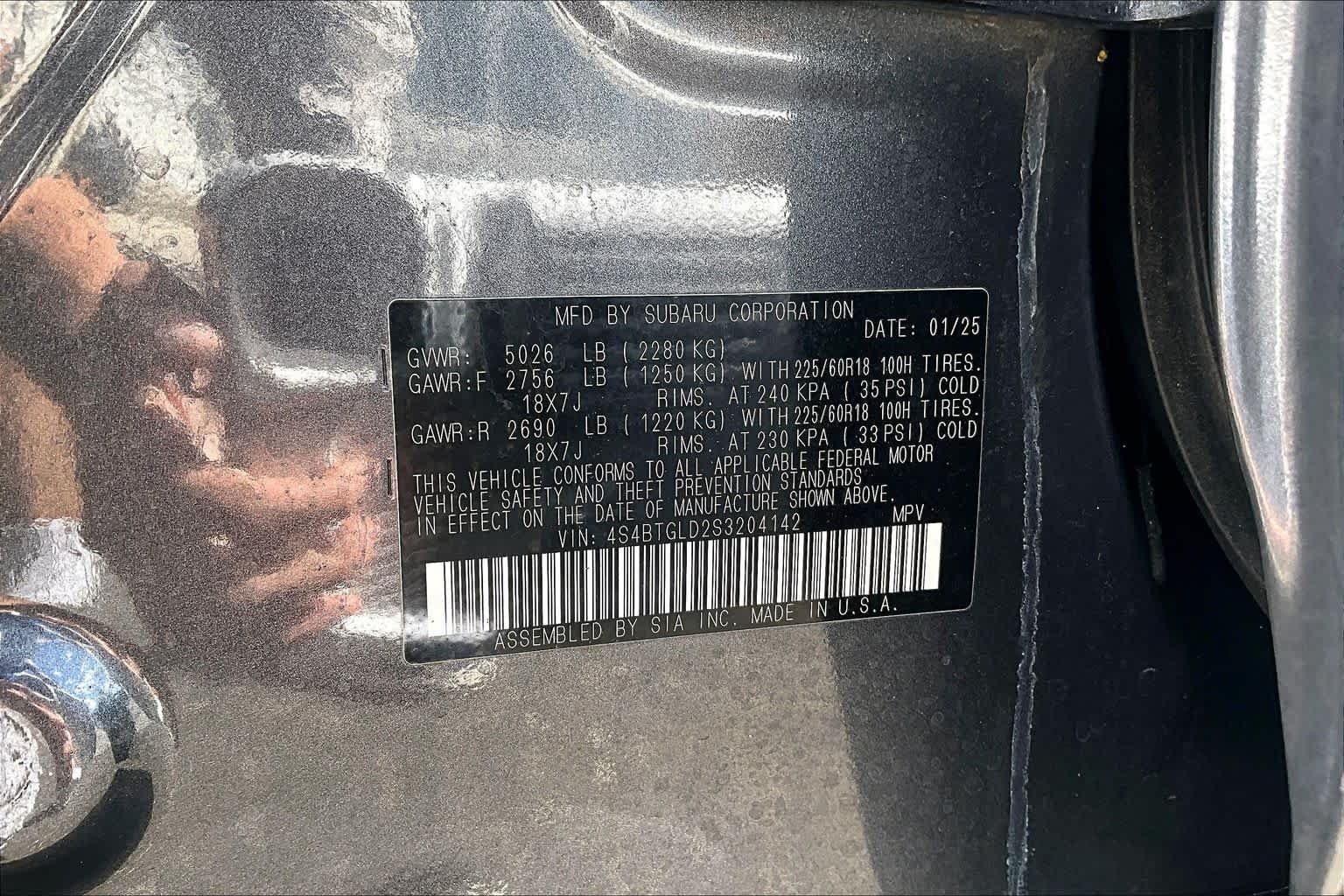 Used 2025 Magnetite Gray Metallic Subaru Onyx Edition XT image 33