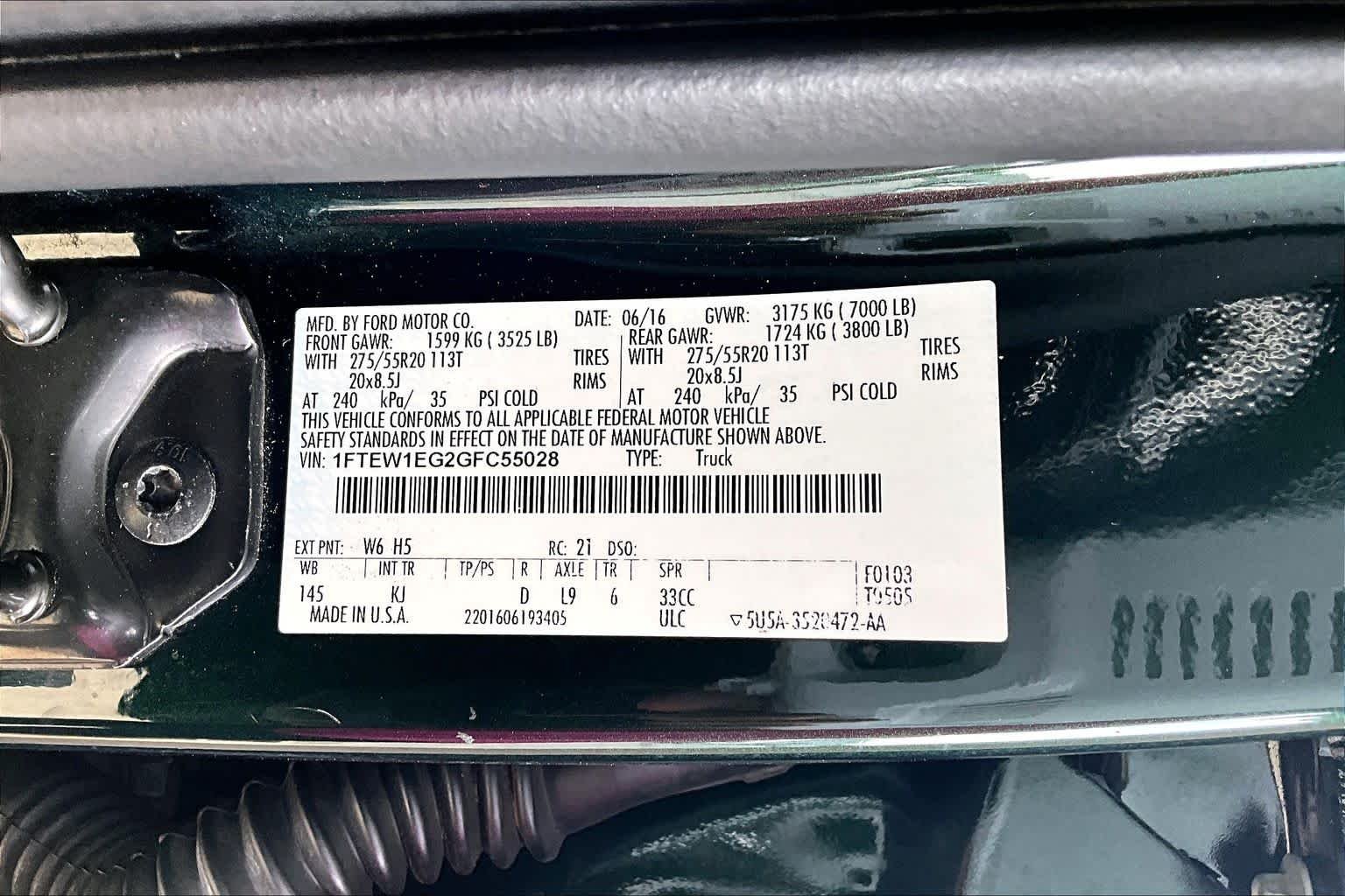 Used 2016 Green Gem Metallic/Caribou Metallic Ford King Ranch image 32