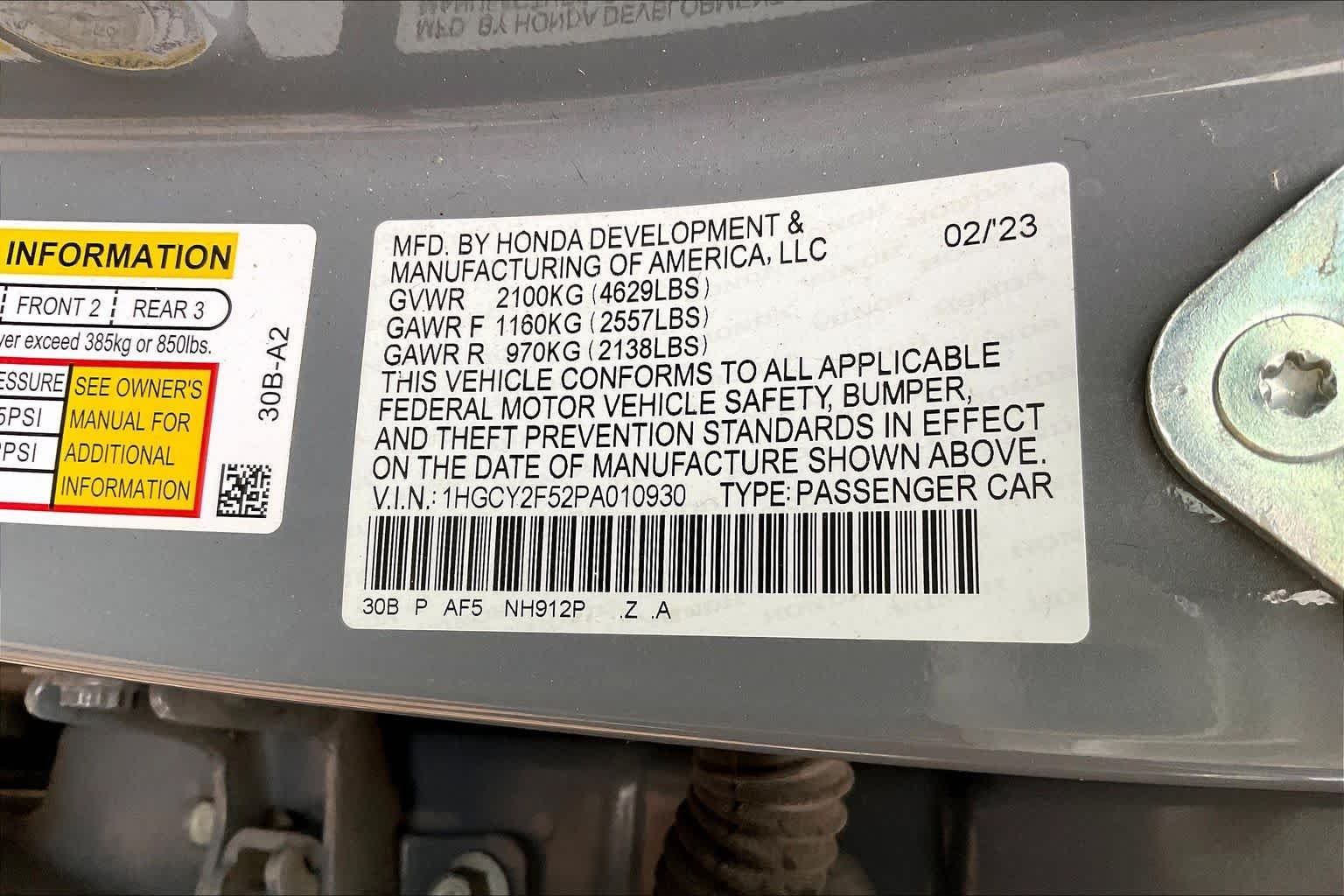 Used 2023 Urban Gray Pearl Honda Sport image 31