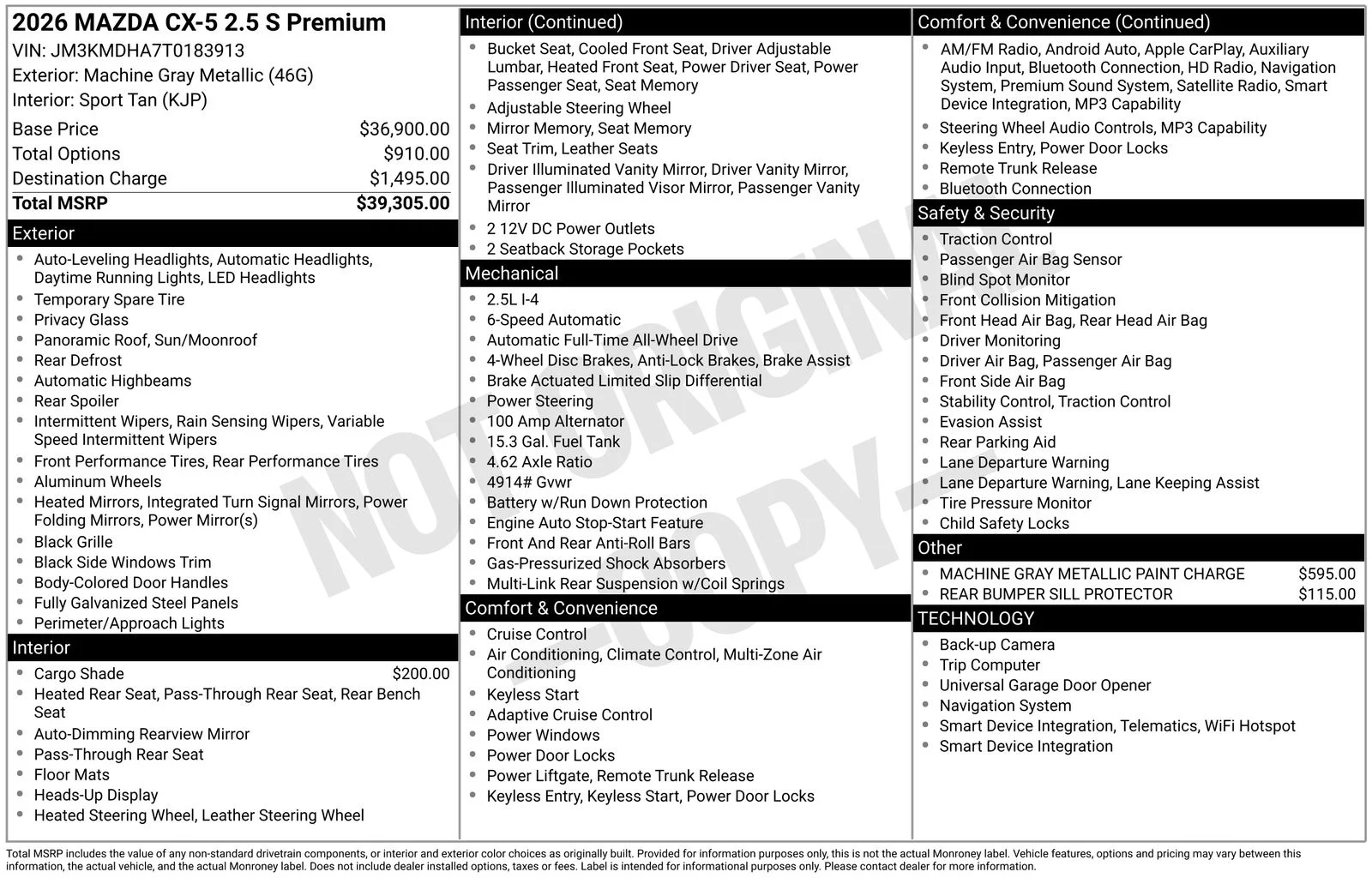 New 2026 Machine Gray Metallic Mazda 2.5 S Premium image 4