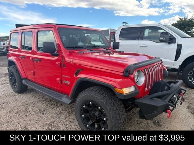 Used 2018 Firecracker Red Clearcoat Jeep Unlimited Sahara image 3