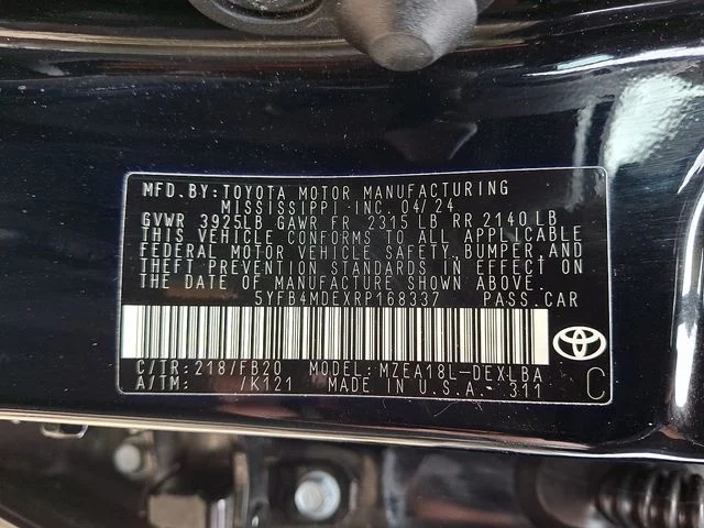 Used 2024 Black Toyota LE image 26