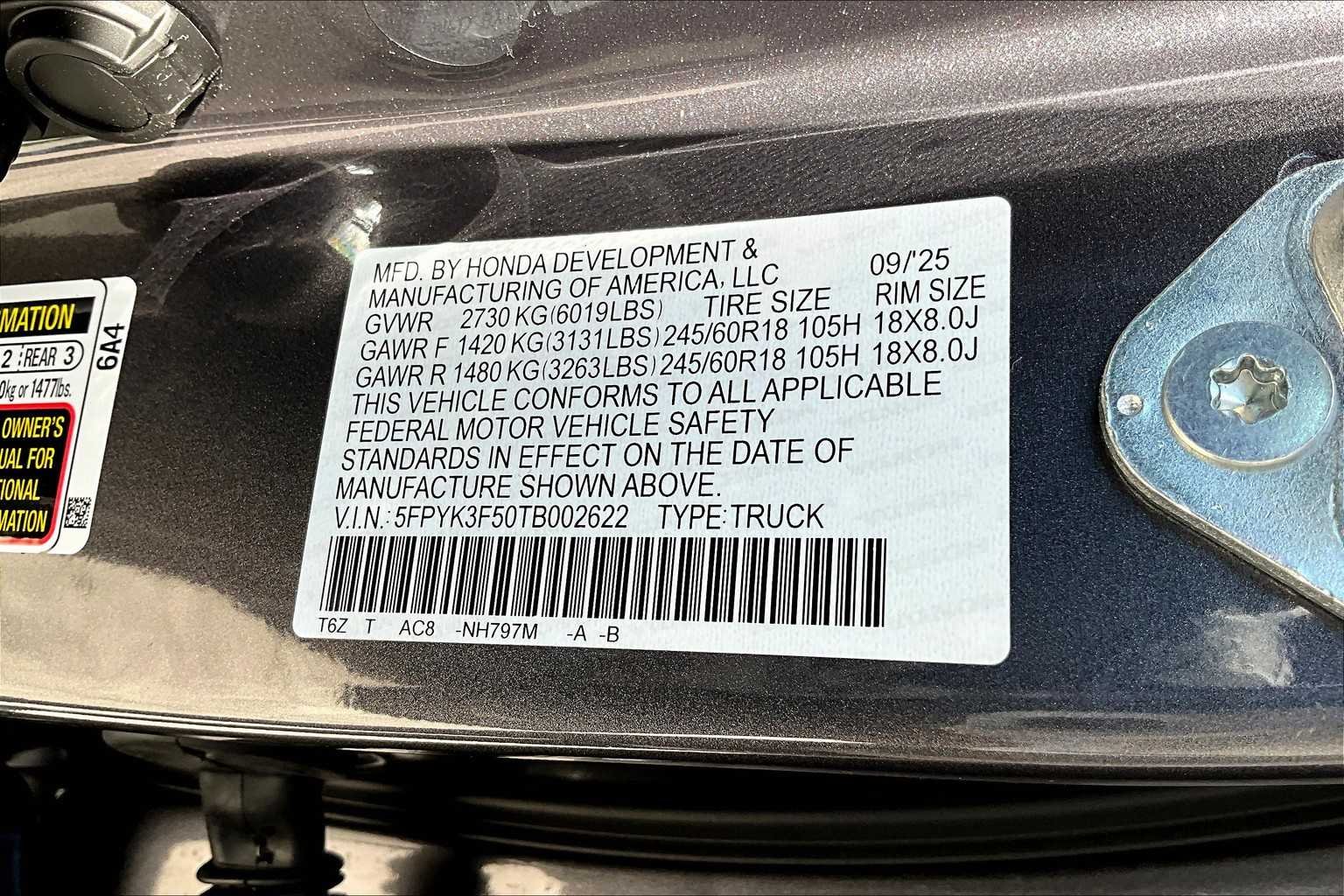 2026 Honda Ridgeline RTL - Photo 18