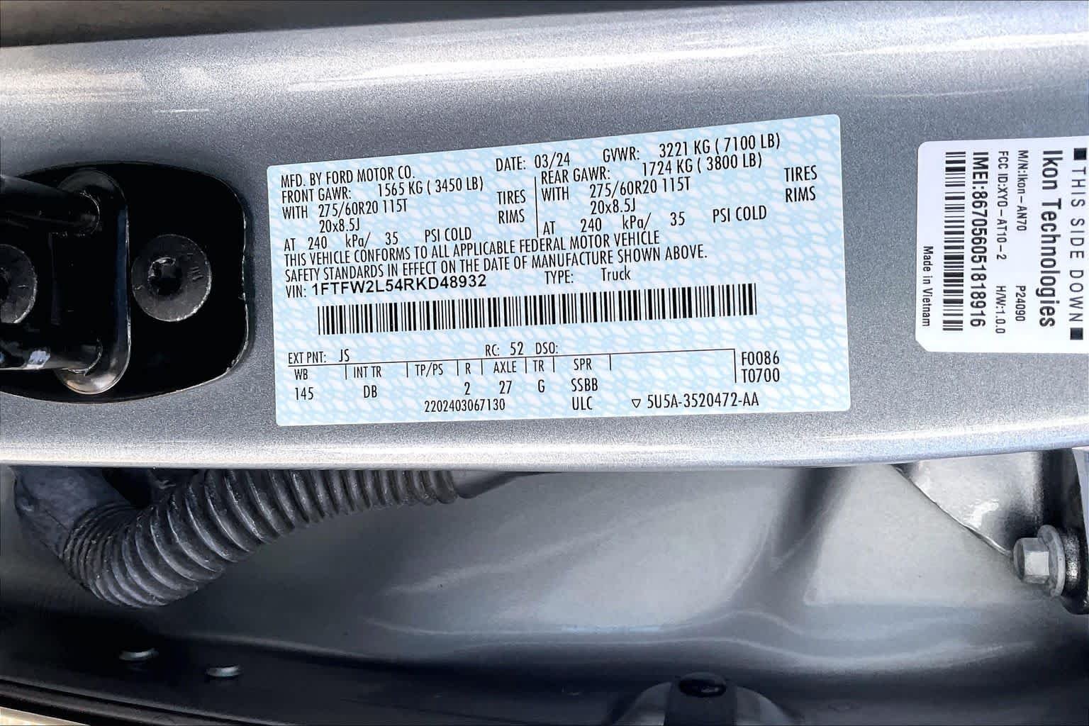 Used 2024 Iconic Silver Metallic Ford STX image 33