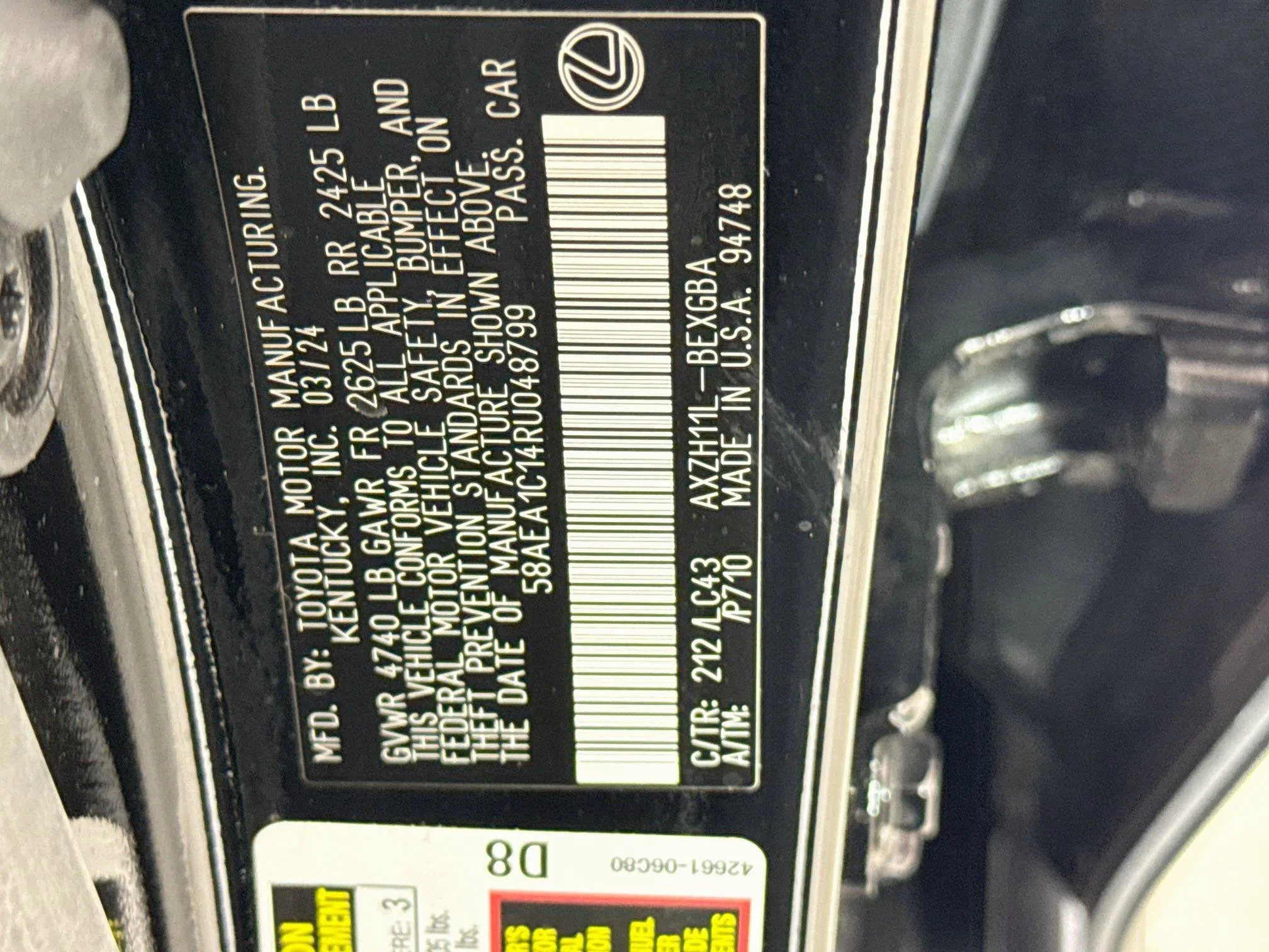 Certified Used 2024 OBSIDIAN Lexus 300h Luxury image 31