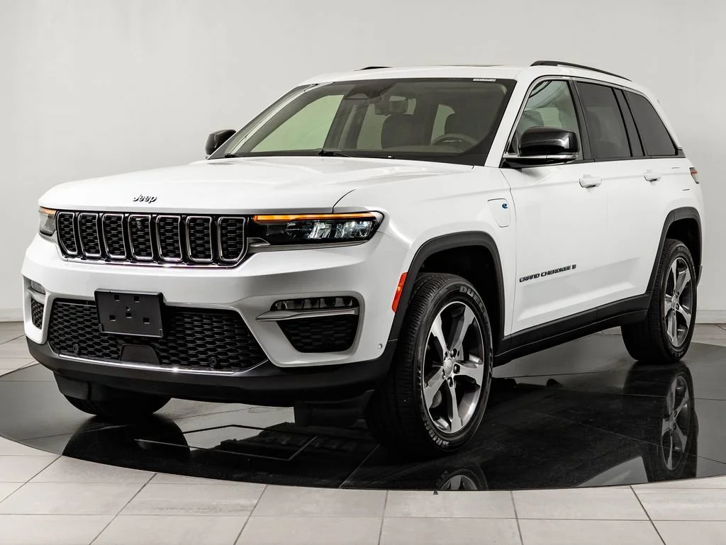 Used 2022 Bright White Clearcoat Jeep 4xe image 1