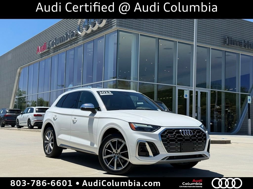 Certified Used 2023 White Audi Premium Plus image 1