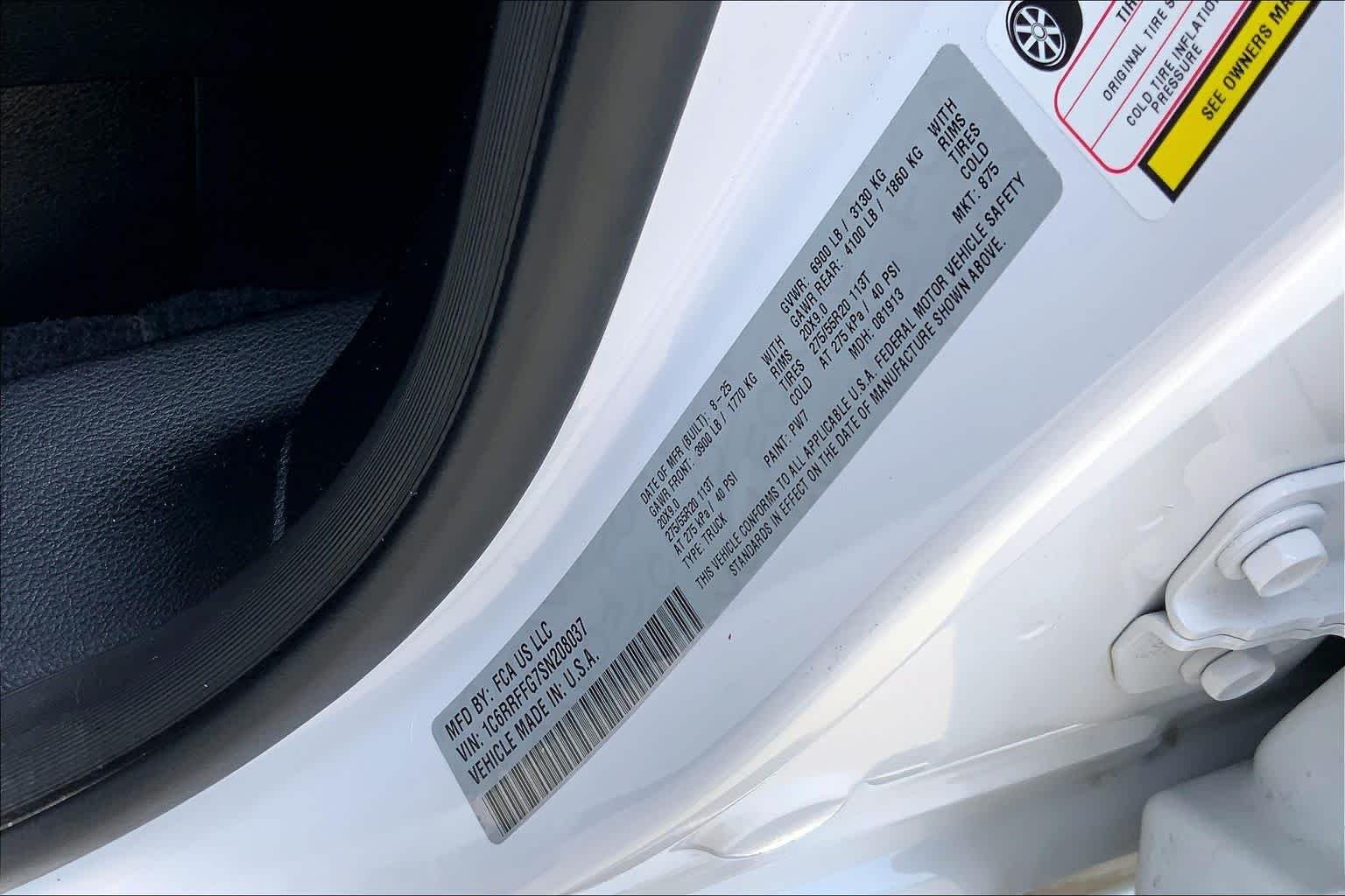 Used 2025 Bright White Clearcoat Ram Lone Star image 32