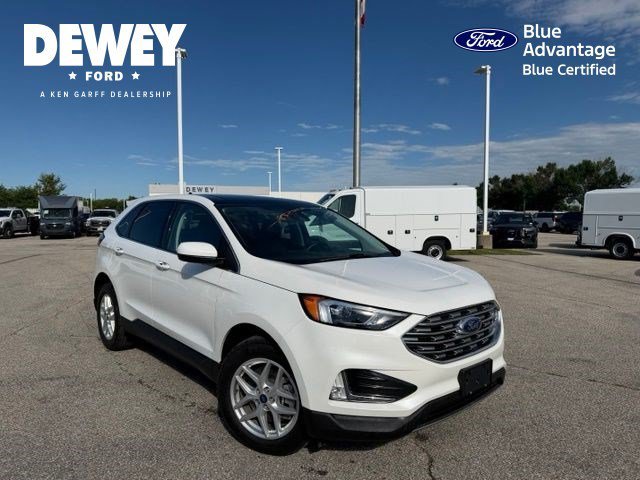 Used 2022 Star White Metallic Tri-Coat Ford SEL image 1