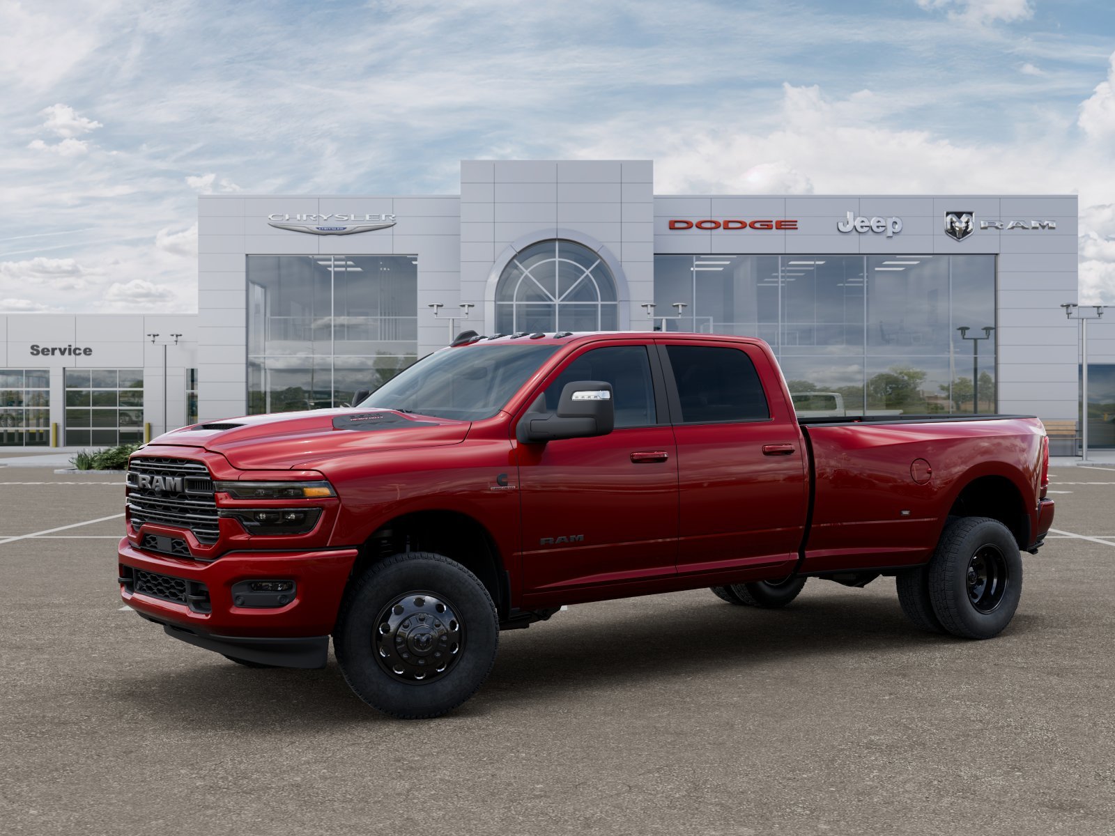 New 2026 Molten Red Pearl-Coat Exterior Paint RAM LARAMIE image 3