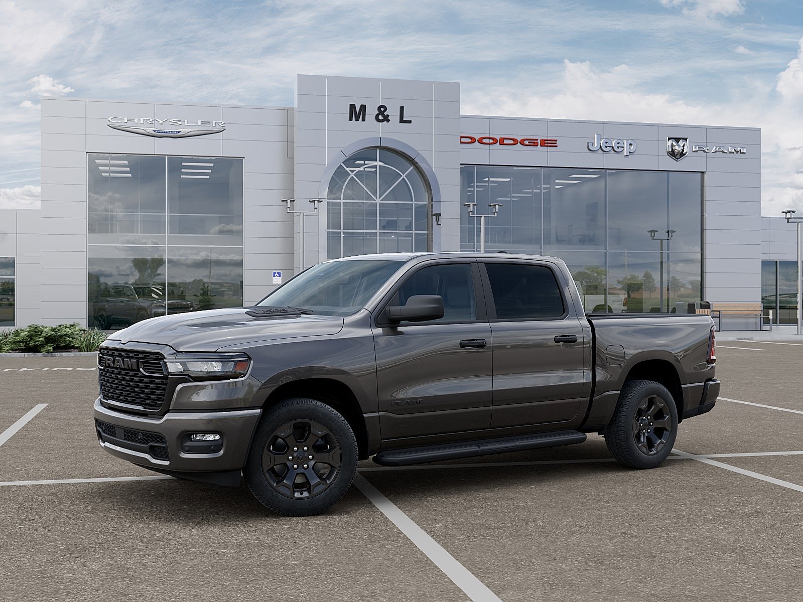 New 2026 Granite Crystal Metallic Clear-Coat Exterior Paint RAM Express Crew Cab 4x4 5