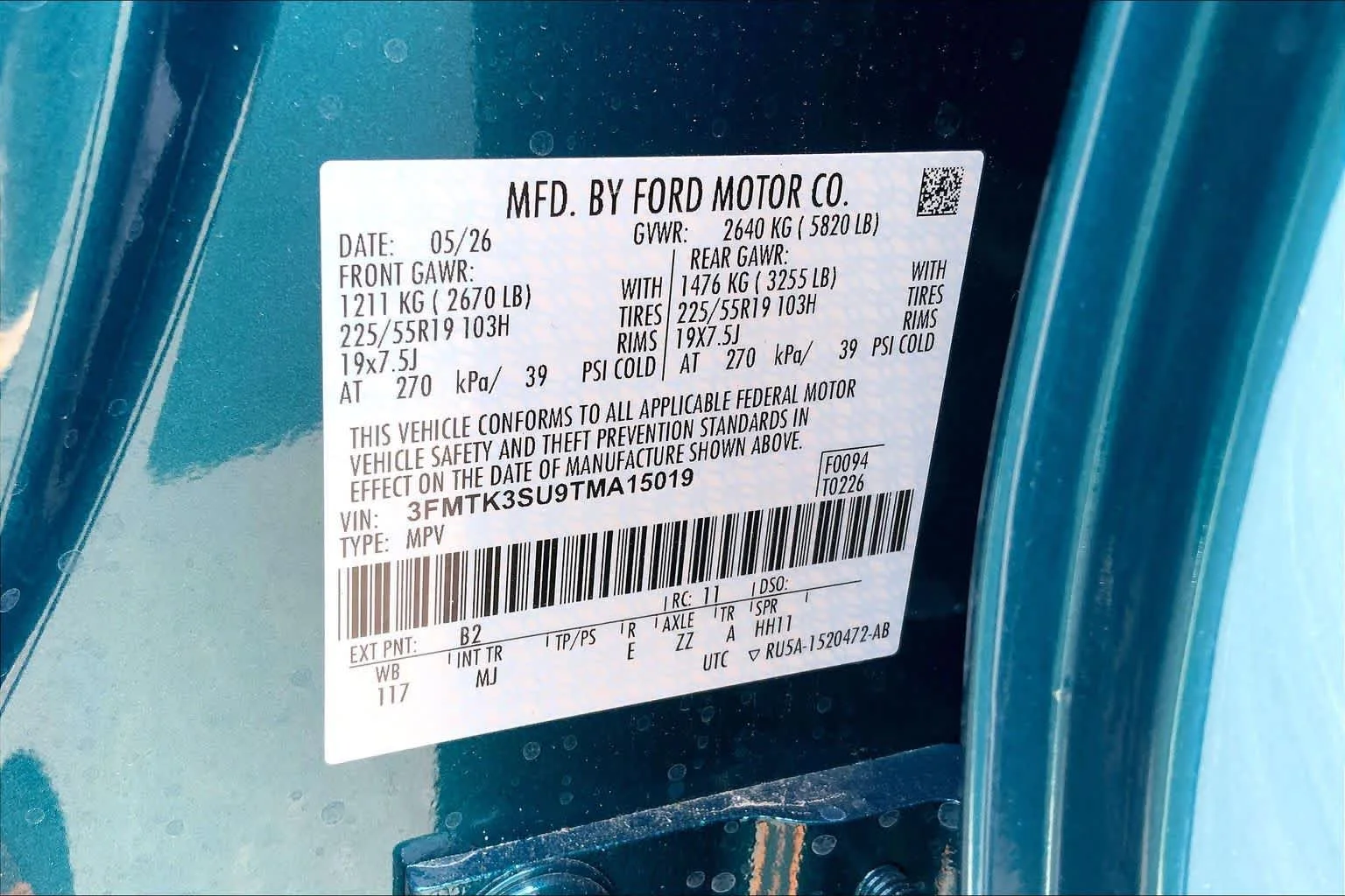 New 2026 Adriatic Blue Metallic Ford Premium image 12