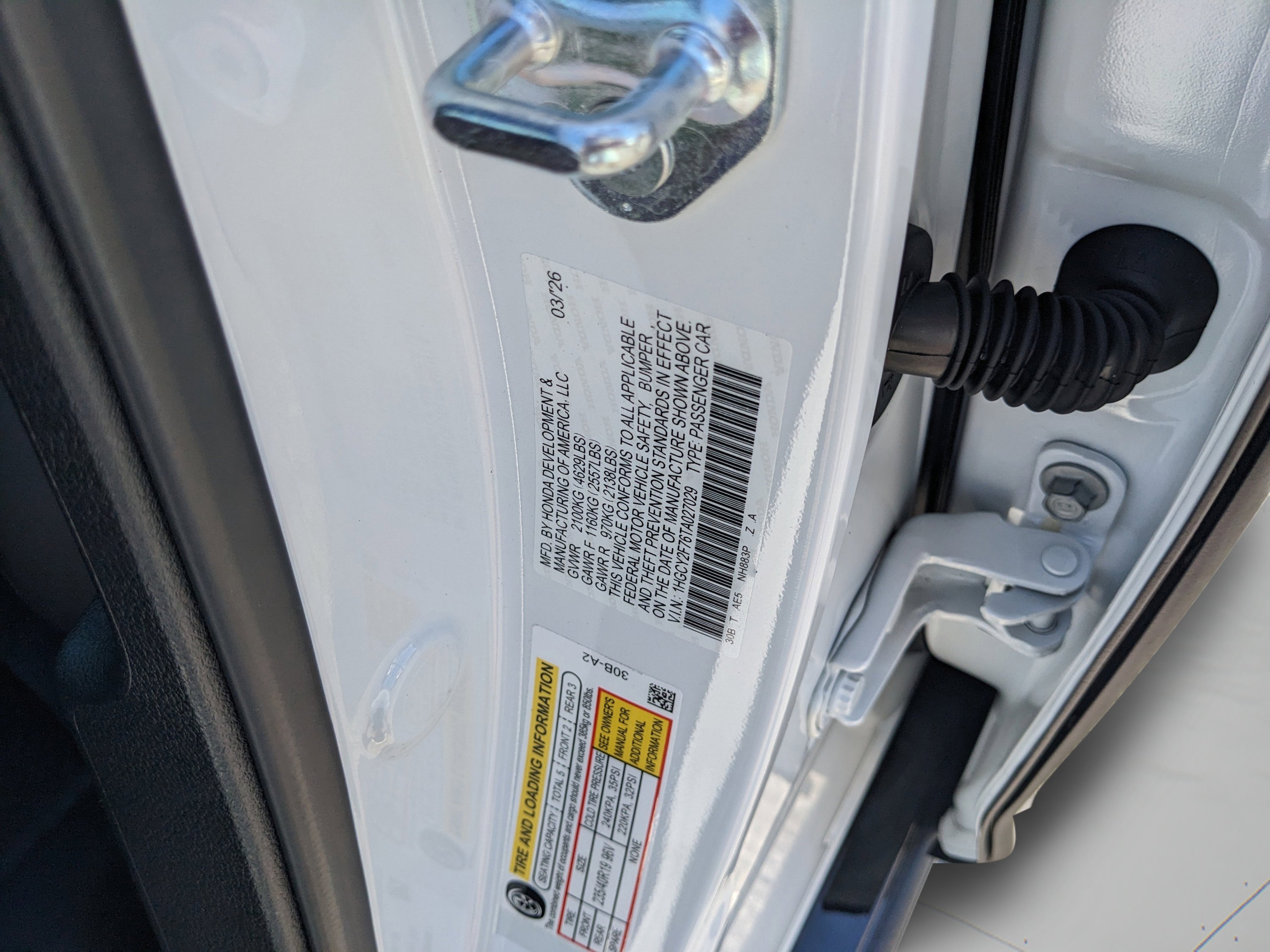 New 2026 Platinum White Pearl Honda Sport-L image 40