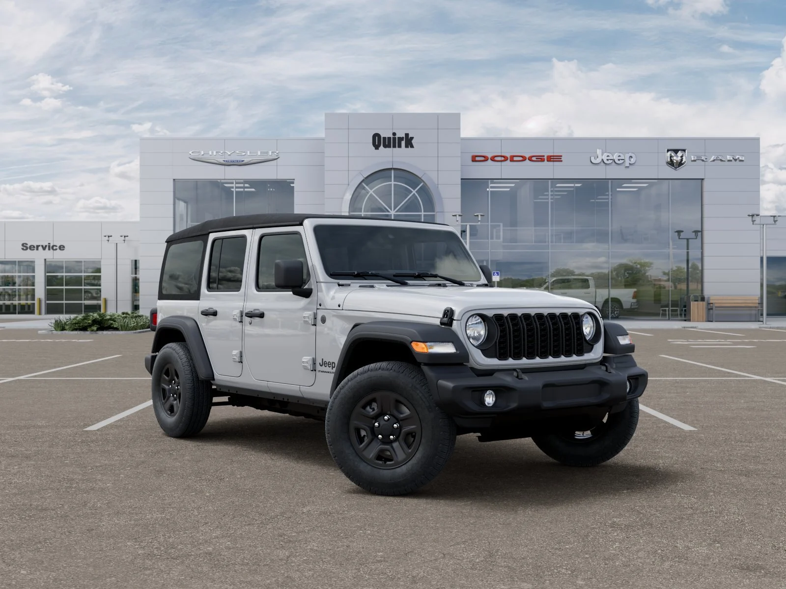 New 2026 Bright White Clear-Coat Exterior Paint Jeep Sport image 5