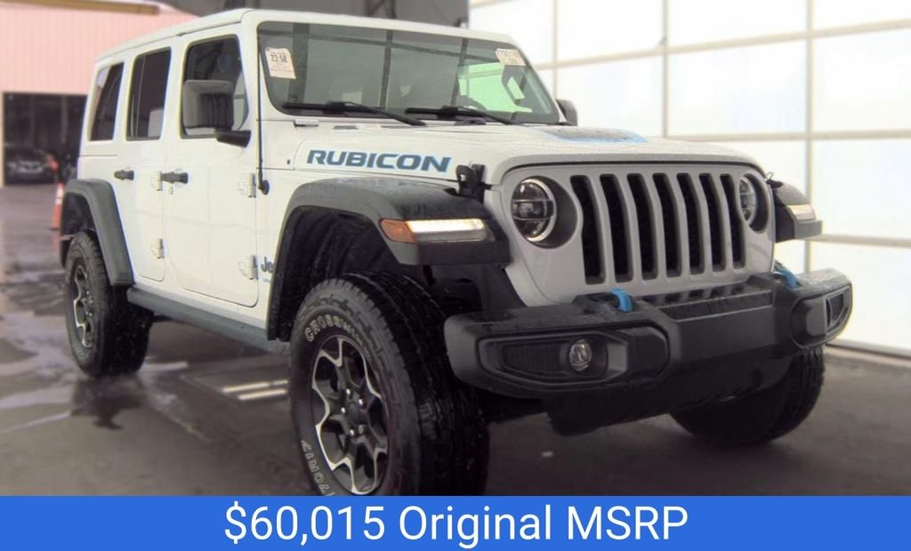 Used 2021 Jeep Wrangler Unlimited Rubicon 4XE with VIN 1C4JJXR64MW674933 for sale in Kansas City