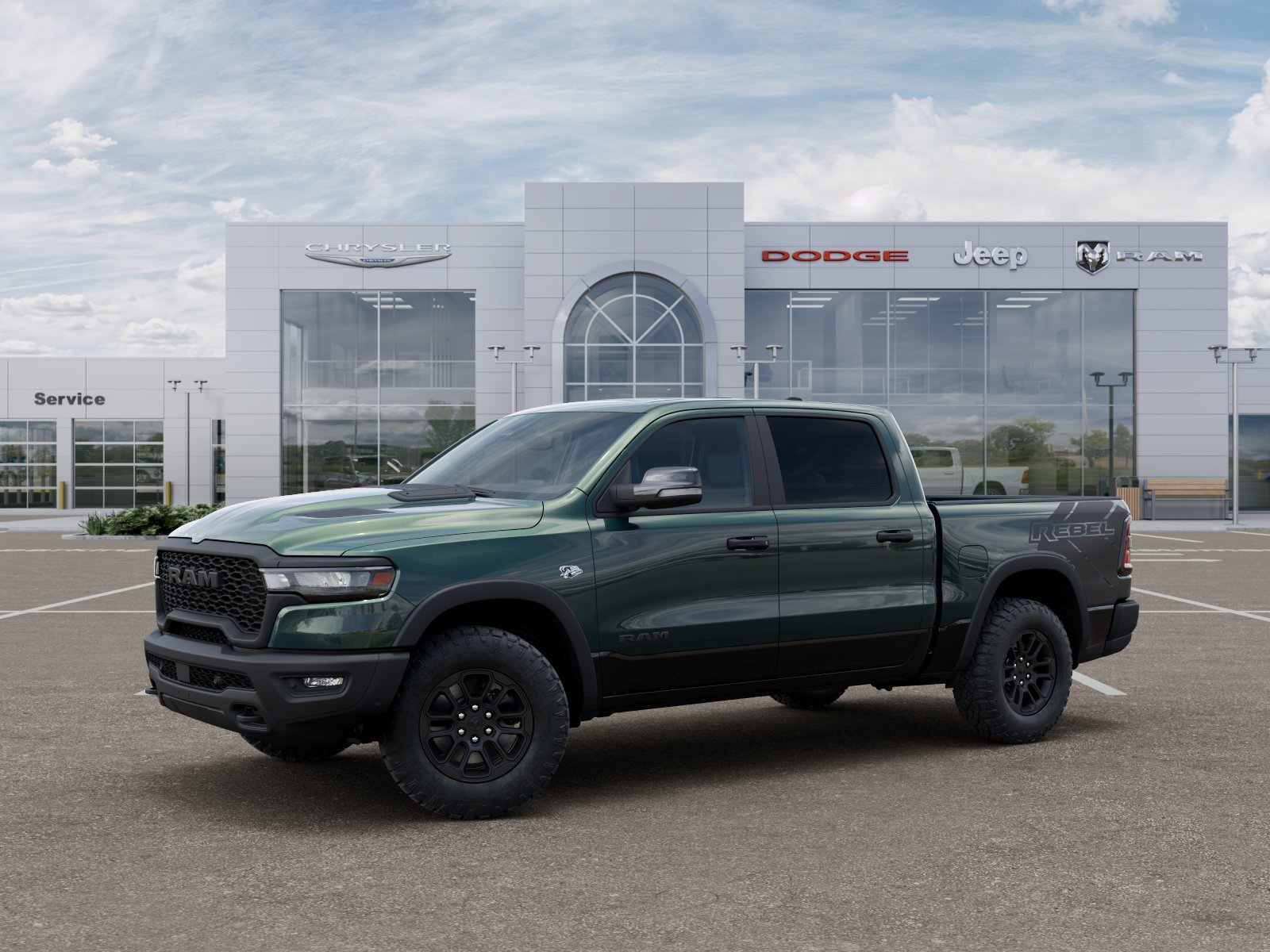 New 2026 Serrano-Green Metallic Exterior Paint RAM Rebel image 2