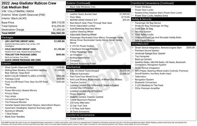 Used 2022 Silver Zynith Clearcoat Jeep Rubicon image 33