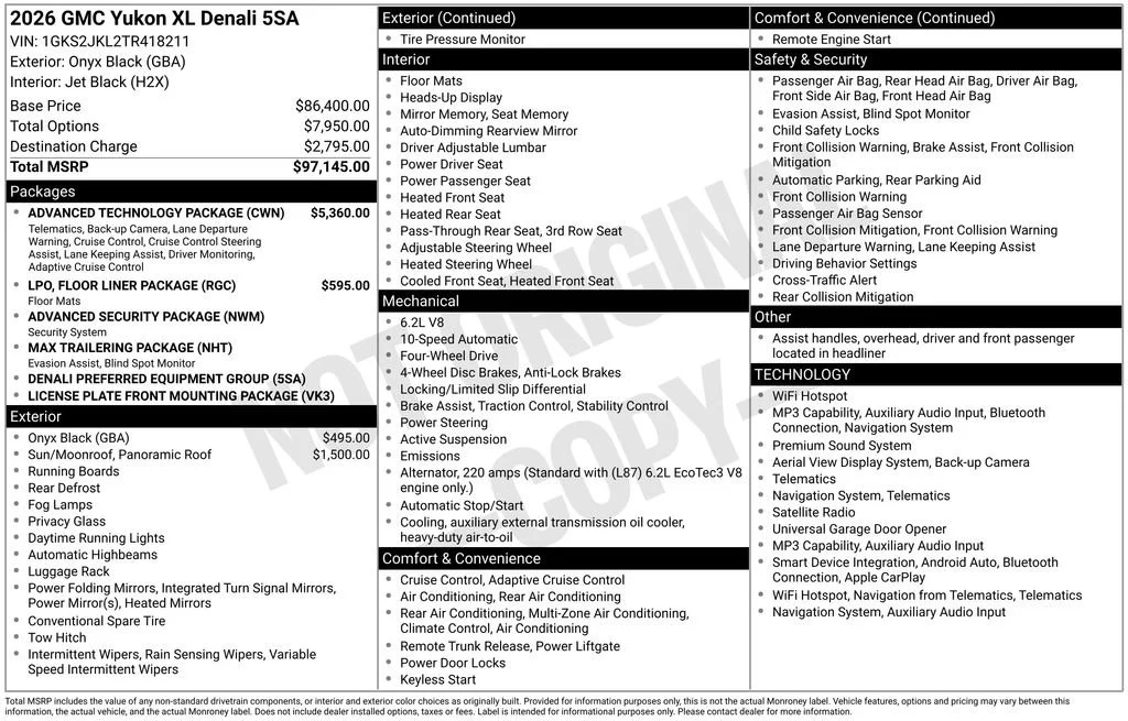 New 2026 Onyx Black GMC Denali image 6