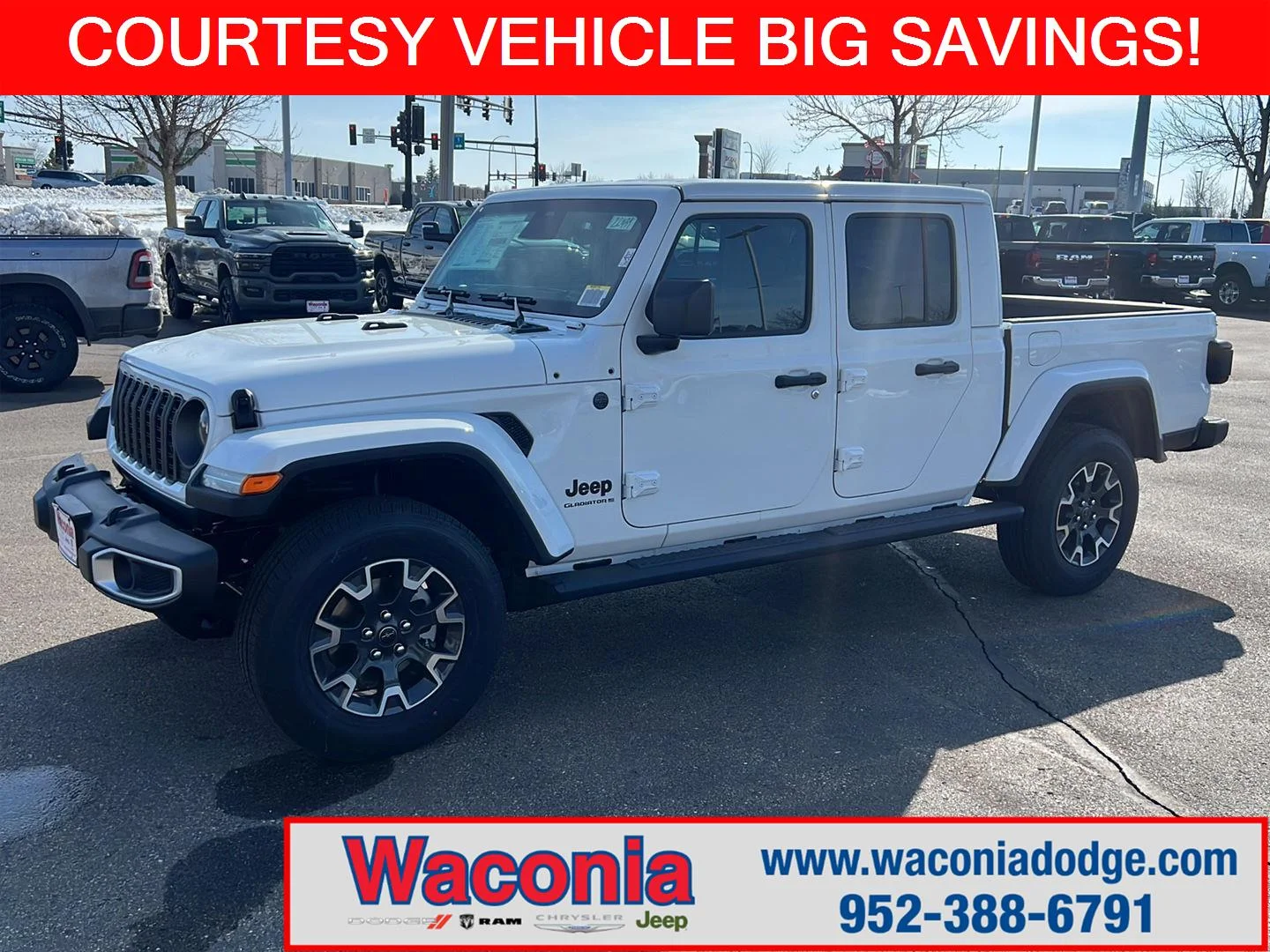 New 2026 Bright White Clear-Coat Exterior Paint Jeep Sahara image 1