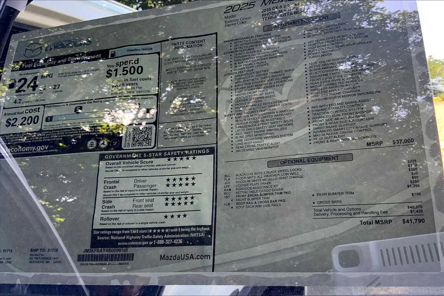 Certified Used 2025 Rhodium White Metallic Mazda 2.5 Carbon Turbo image 18